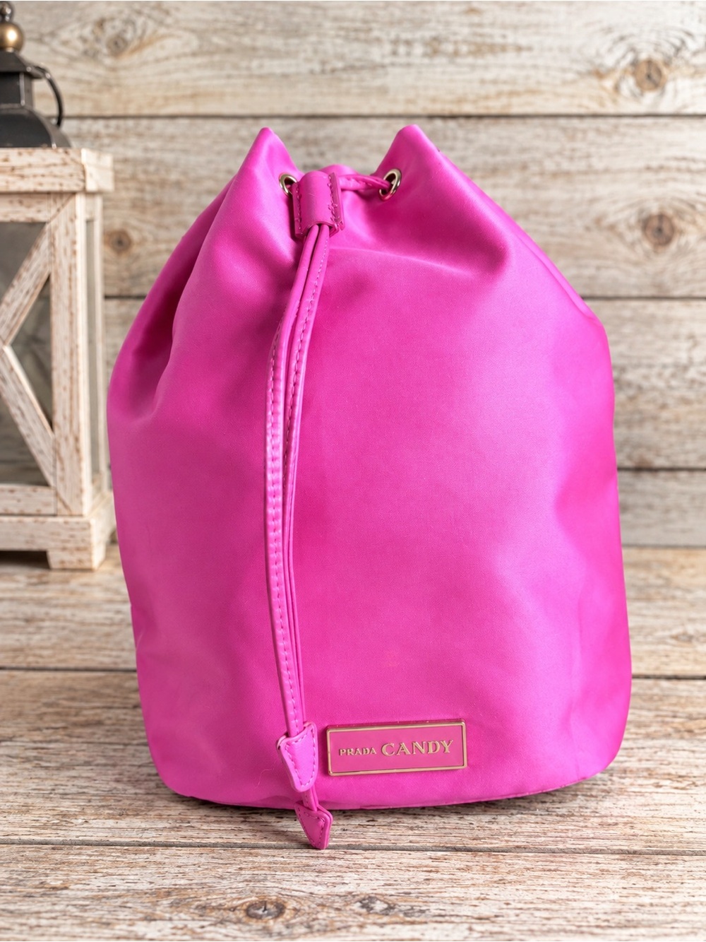 PRADA Candy Hot Pink Drawstring Bag